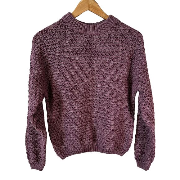 UNIVERSAL THREAD Women's Crew Neck Knit Sweater Mauve Size XS Pullover Crochet - Picture 1 of 6